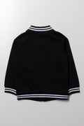 Fleece Baseball Jacket Black (2)