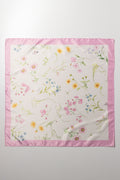 Floral Print Satin Neck Scarf