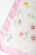Floral Print Satin Neck Scarf (1)