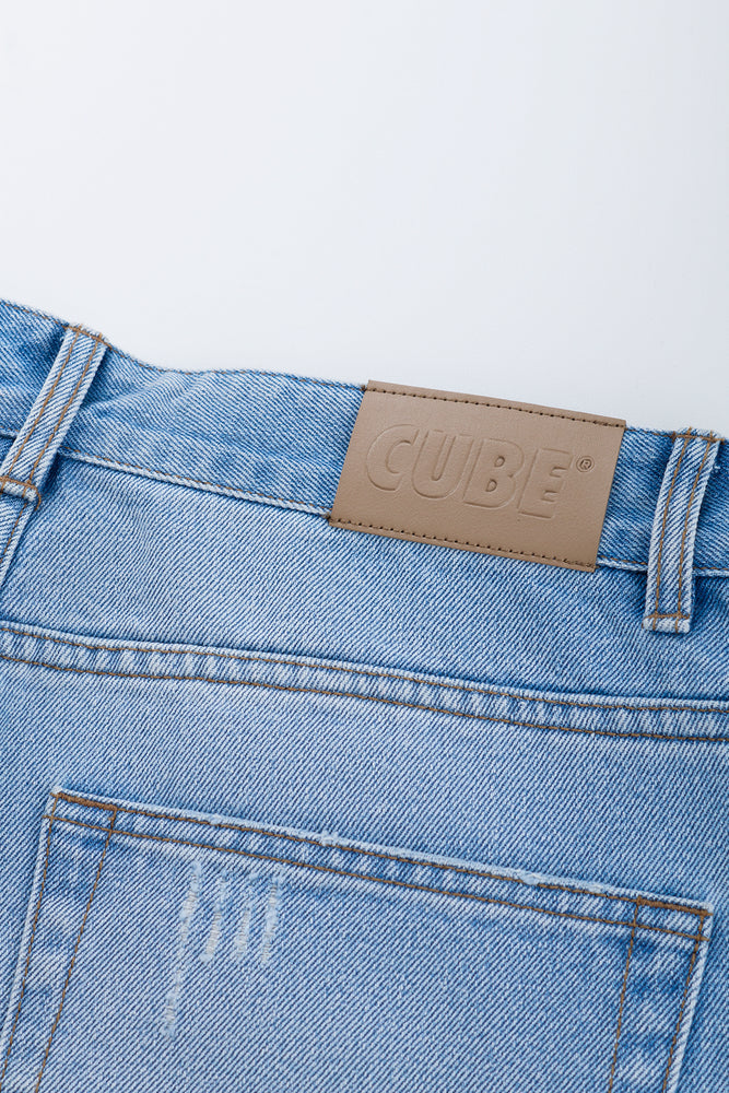 Light Blue Distressed Baggy Jeans (3)