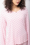 Pink Spotted Pointelle Pyjama Set (3)
