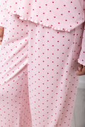 Pink Spotted Pointelle Pyjama Set (7)