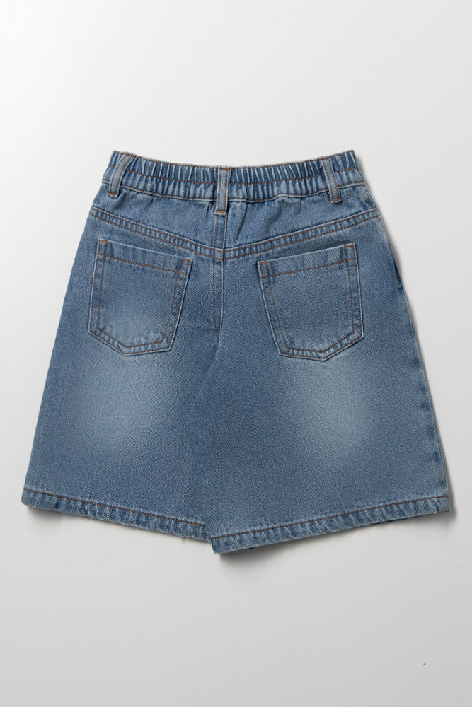 Light Blue Denim Jean Shorts (2)