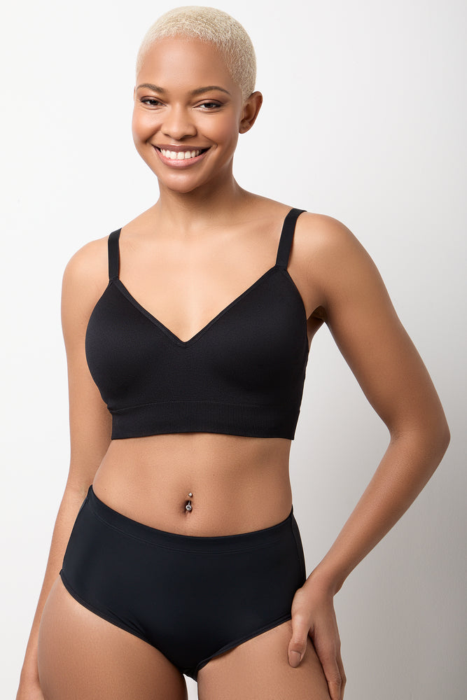Black Seamless Bralette