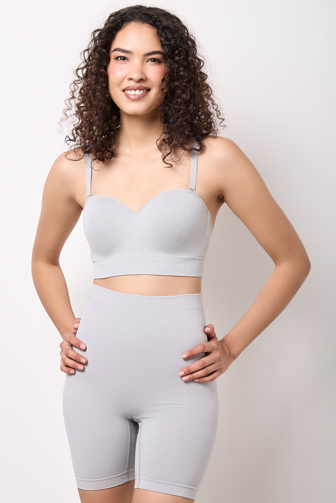 Seamfree Multiway Grey Melange Bra