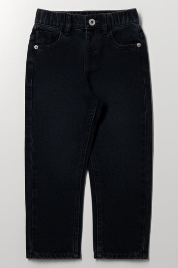 Versatile Black Loose Fit Jeans