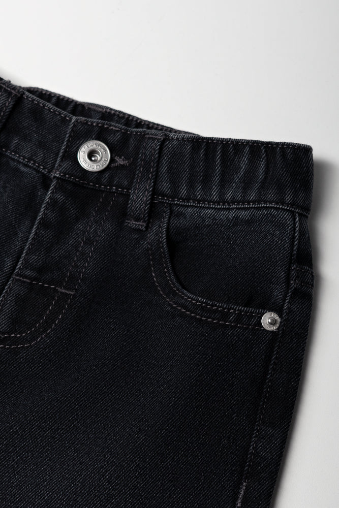 Versatile Black Loose Fit Jeans (1)