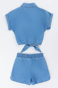 Butterfly Embroidered Short Set (3)