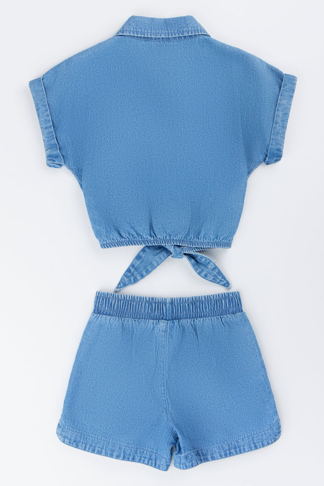Butterfly Embroidered Short Set (3)