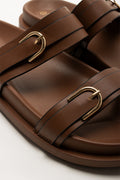 Tonal Buckle Footbed Sandals (2)