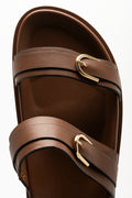 Tonal Buckle Footbed Sandals (4)