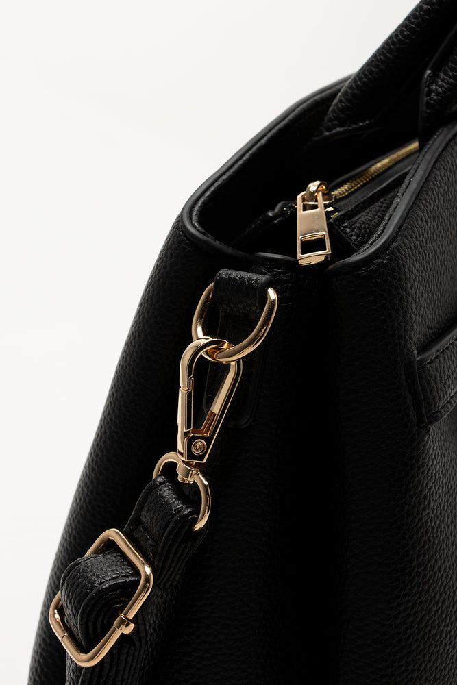 Multi Compartment Tote Bag Black (4)