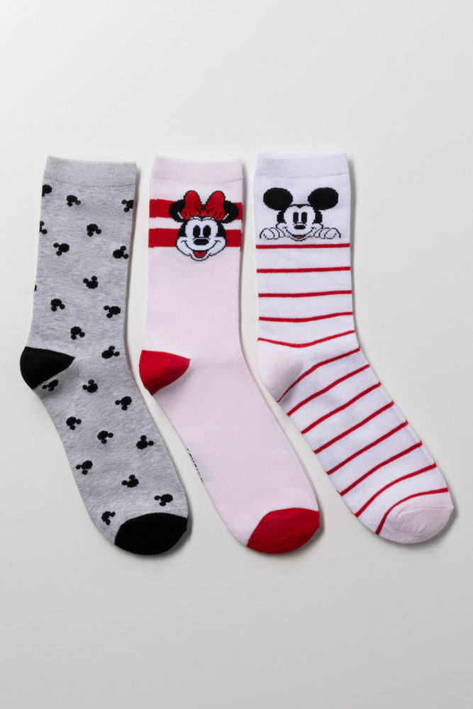 3 Pack Minnie Mouse Socks