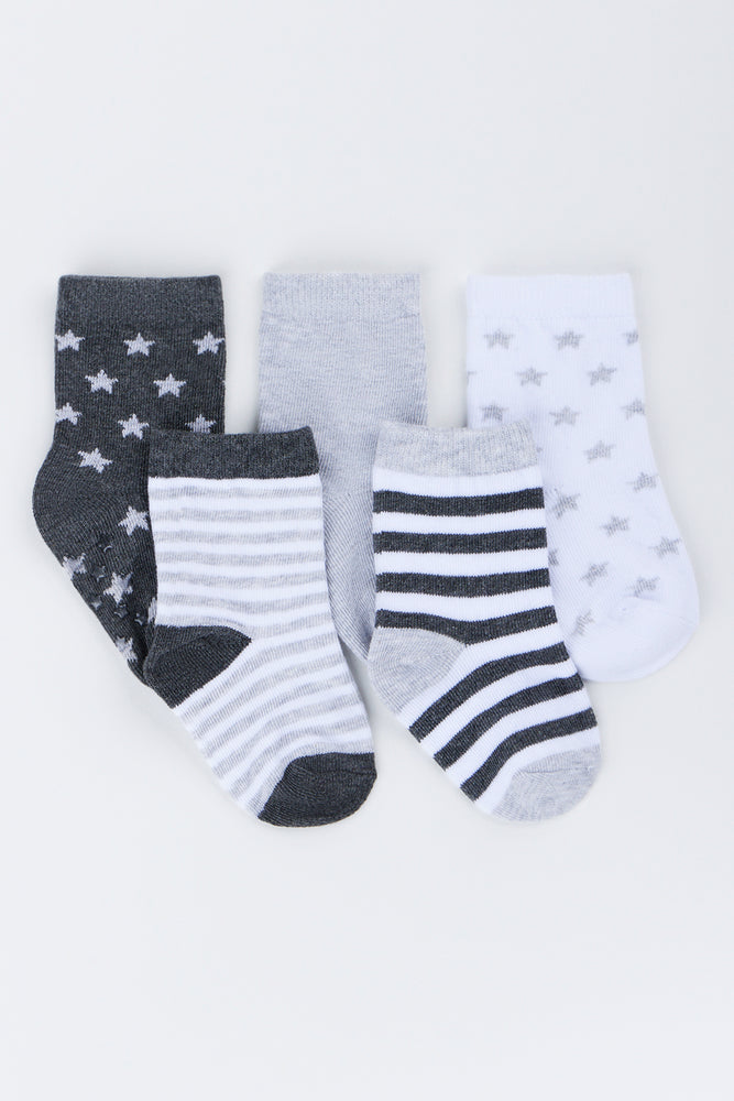 5 Pack Star Stripe Socks