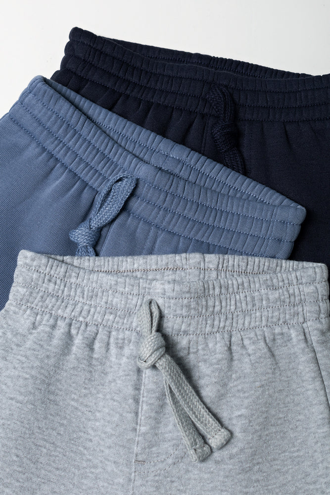 3 Pack Trackpants Navy, Blue & Grey (1)