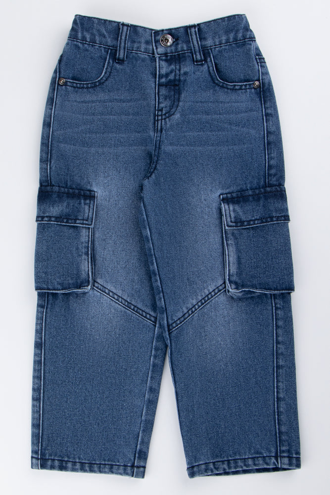 Mid Blue Skater Cargo Pants