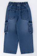 Mid Blue Skater Cargo Pants (2)