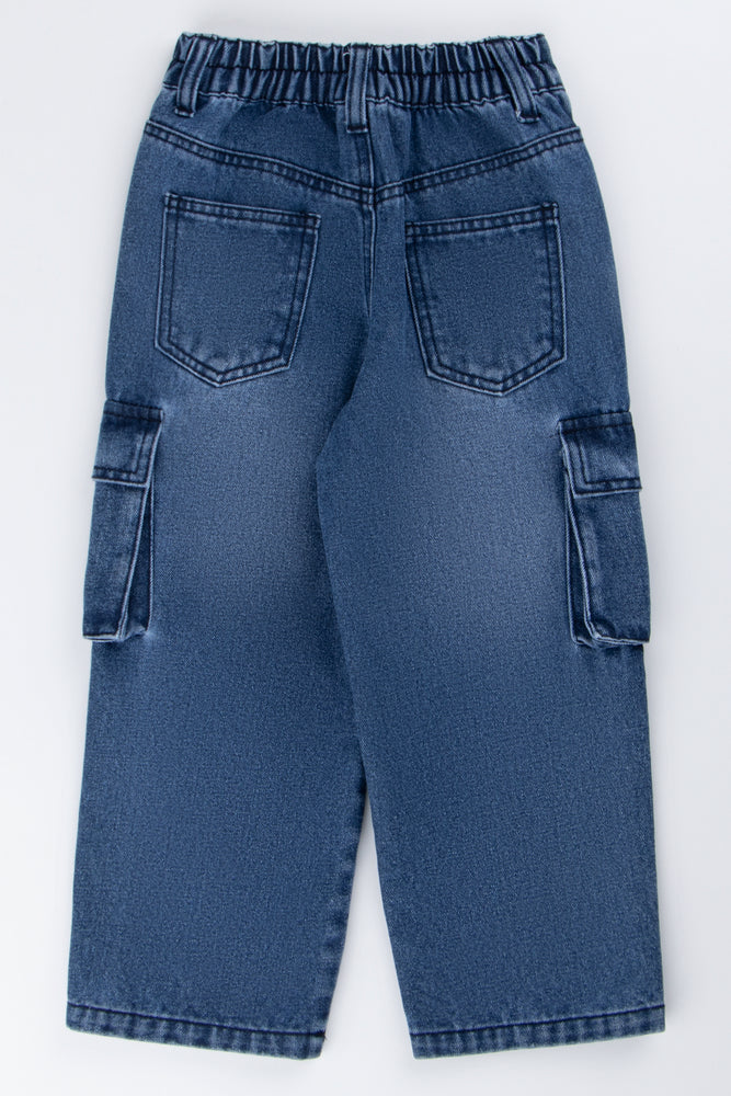 Mid Blue Skater Cargo Pants (2)