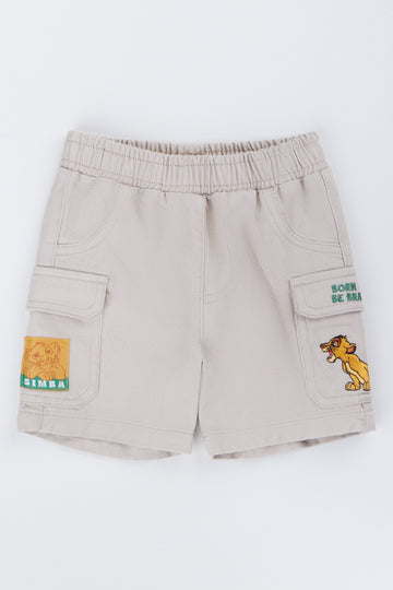 Stone Lion King Denim Shorts