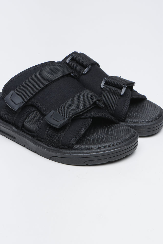 Black Utility Comfort Sandals (2)
