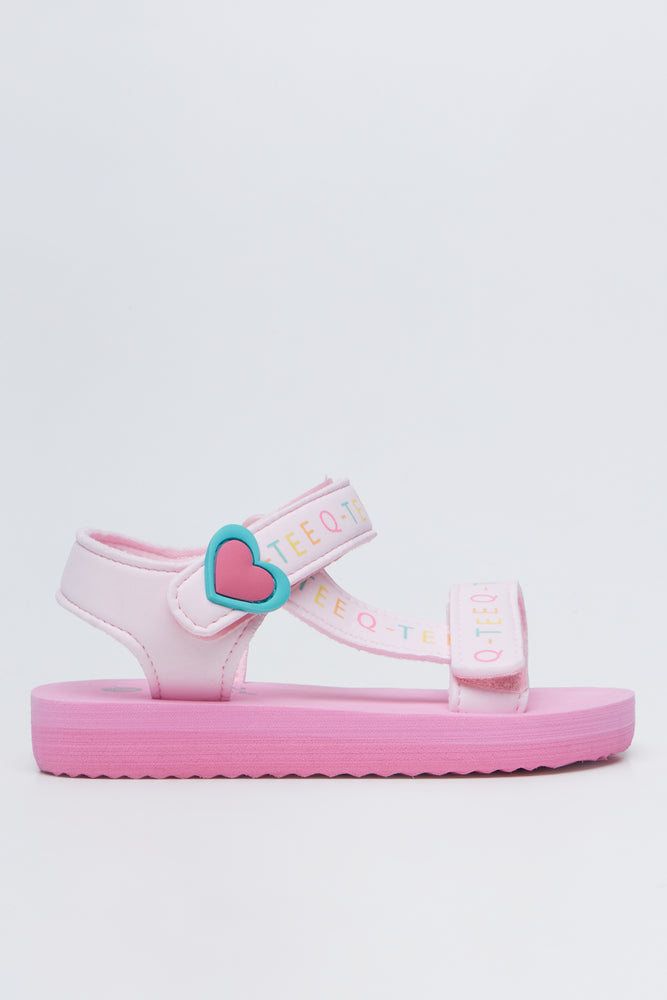 Pink Heart Strap Sandals (1)