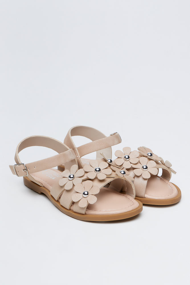 Stone Daisy Strap Sandals