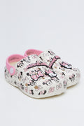 Cream Minnie Mouse Moulded Clogs
