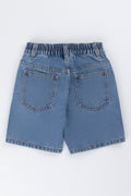 Blue Ripped Denim Shorts (2)