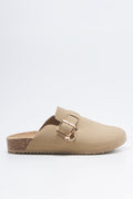 Beige Mule With Embellished Buckle (1)