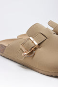 Beige Mule With Embellished Buckle (2)