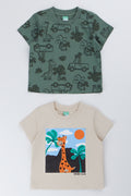 2 Pack Safari Giraffe T-Shirts