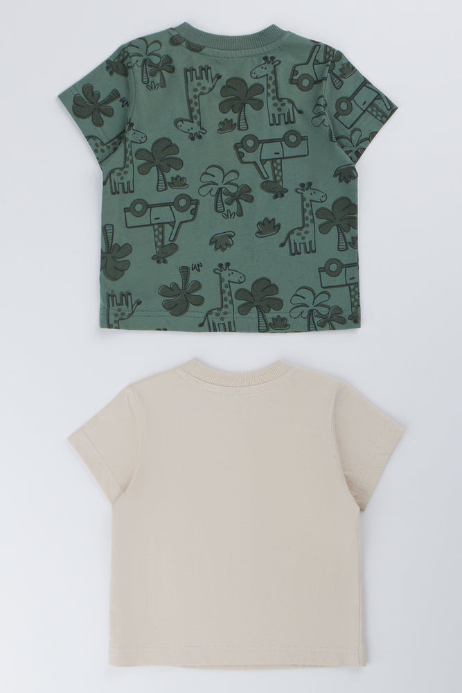 2 Pack Safari Giraffe T-Shirts (2)
