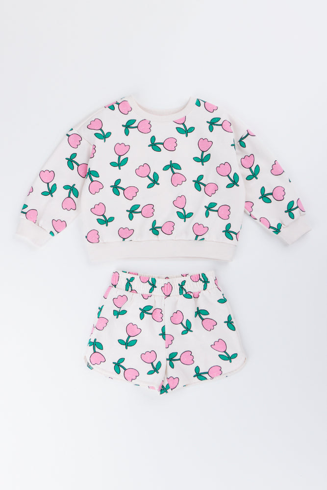 Floral Tulip Print Short Set