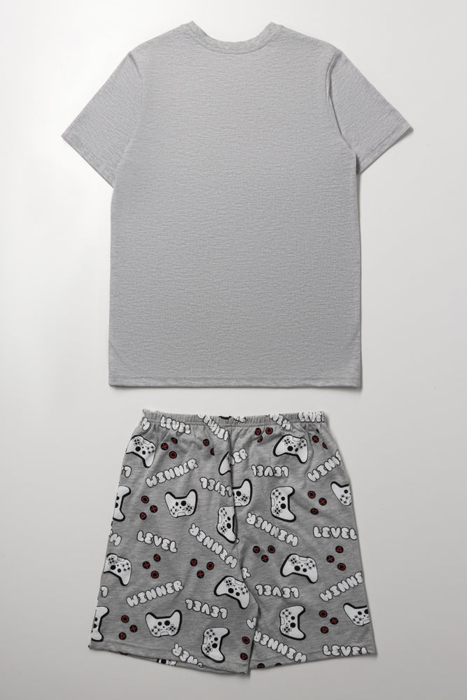 Grey Gamer Print Pyjama Set (2)