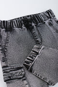 Charcoal Cargo Denim Jogger Pants (1)