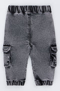 Charcoal Cargo Denim Jogger Pants (2)