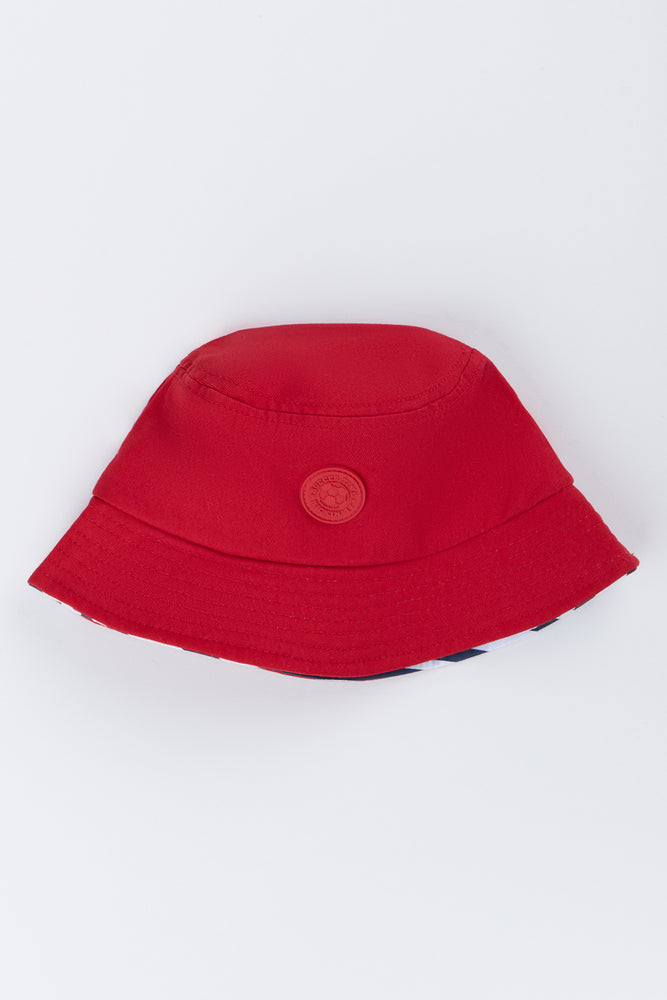 Classic Red Cotton Bucket Hat