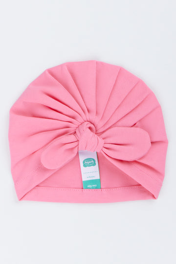 Coral Pink Turban Hat
