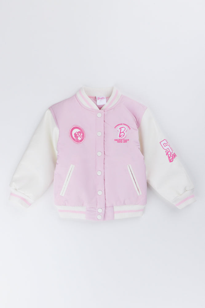 Pink Barbie Varsity Jacket
