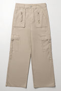 Beige Ripstop Cargo Pants