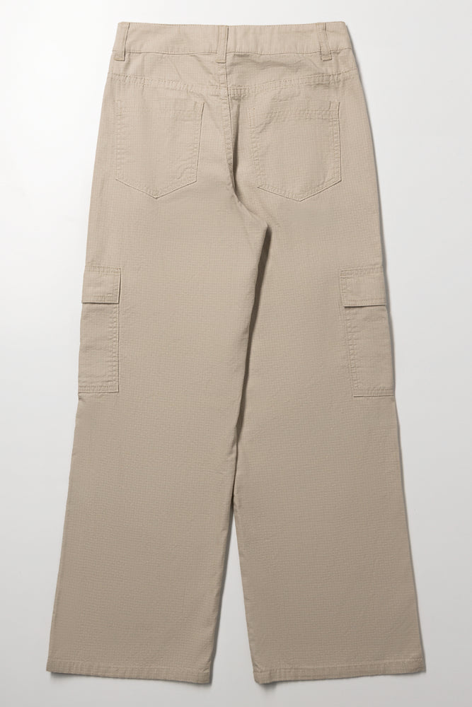 Beige Ripstop Cargo Pants (2)