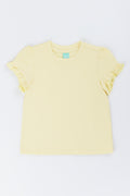 Yellow Frilled Sleeve Baby T-Shirt