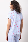Striped Heart Print Pyjama Set (2)