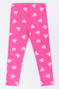 Pink Heart Print Leggings (2)