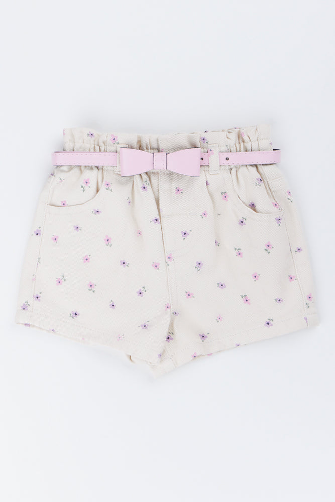 Floral Denim Shorts