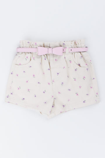 Floral Denim Shorts