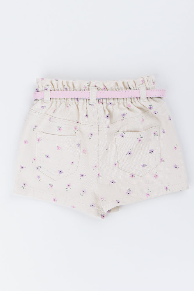 Floral Denim Shorts (2)