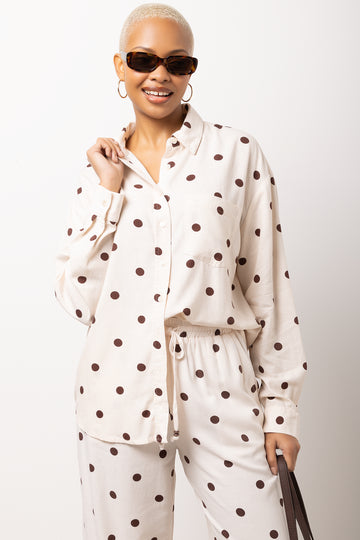Stone Long Sleeve Linen Shirt