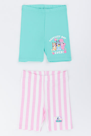 2 Pack Bluey Graphic Cycle Shorts