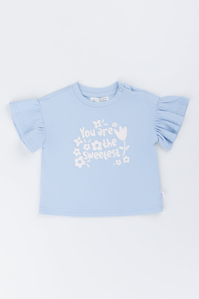Sweetest Frill Sleeve Baby T-Shirt (1)